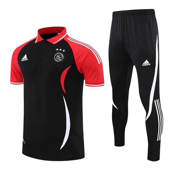 Polo Ajax Komplett Set 2022-23 Schwarz Rote